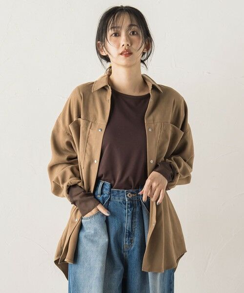 Droite lautreamont / ドロワットロートレアモン シャツ・ブラウス | フェイクスエードシャツ≪洗濯機で洗える≫ | 詳細12