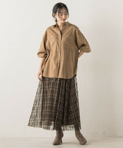 Droite lautreamont / ドロワットロートレアモン シャツ・ブラウス | フェイクスエードシャツ≪洗濯機で洗える≫ | 詳細2