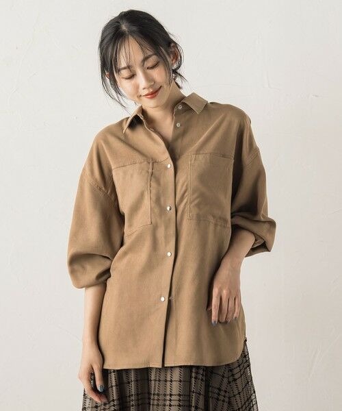 Droite lautreamont / ドロワットロートレアモン シャツ・ブラウス | フェイクスエードシャツ≪洗濯機で洗える≫ | 詳細5