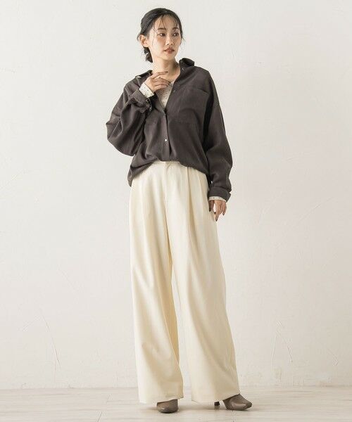 Droite lautreamont / ドロワットロートレアモン シャツ・ブラウス | フェイクスエードシャツ≪洗濯機で洗える≫ | 詳細22