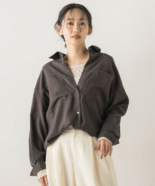 Droite lautreamont / ドロワットロートレアモン シャツ・ブラウス | フェイクスエードシャツ≪洗濯機で洗える≫ | 詳細23