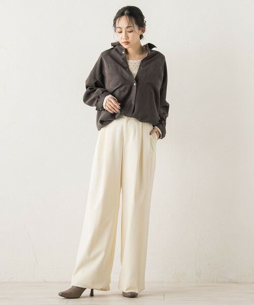 Droite lautreamont / ドロワットロートレアモン シャツ・ブラウス | フェイクスエードシャツ≪洗濯機で洗える≫ | 詳細19