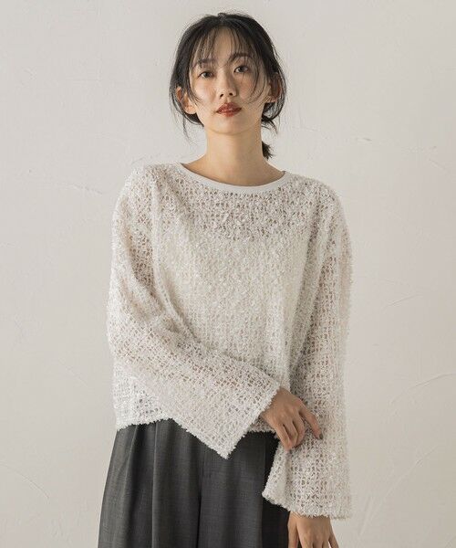 Droite lautreamont / ドロワットロートレアモン シャツ・ブラウス | フェザーチュールモールブラウス≪手洗い可能≫ | 詳細6