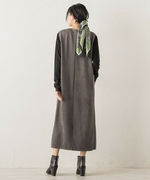 Droite lautreamont / ドロワットロートレアモン ロング・マキシ丈ワンピース | マシュマロスウェードワンピース≪手洗い可能≫ | 詳細13