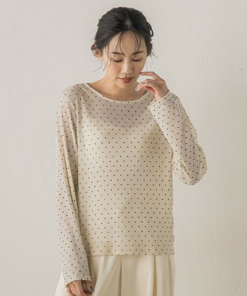 Droite lautreamont / ドロワットロートレアモン カットソー | ラメフロッキードットプルオーバー≪手洗い可能≫ | 詳細4