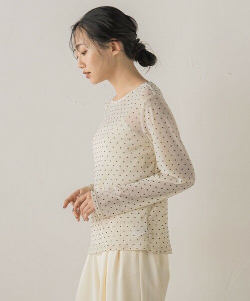 Droite lautreamont / ドロワットロートレアモン カットソー | ラメフロッキードットプルオーバー≪手洗い可能≫ | 詳細5
