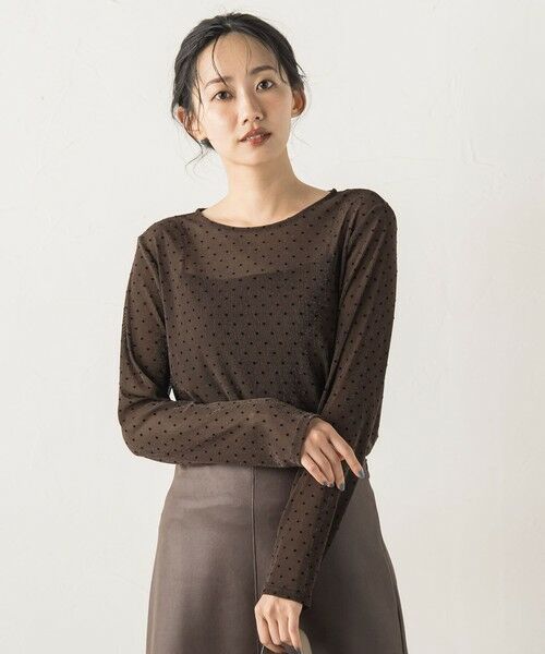 Droite lautreamont / ドロワットロートレアモン カットソー | ラメフロッキードットプルオーバー≪手洗い可能≫ | 詳細26