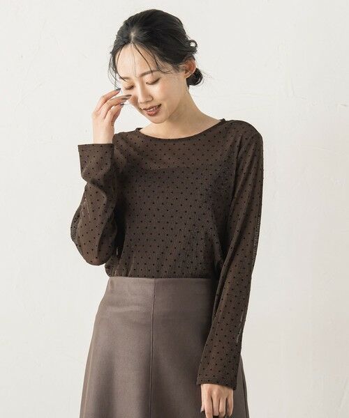 Droite lautreamont / ドロワットロートレアモン カットソー | ラメフロッキードットプルオーバー≪手洗い可能≫ | 詳細27
