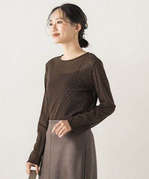 Droite lautreamont / ドロワットロートレアモン カットソー | ラメフロッキードットプルオーバー≪手洗い可能≫ | 詳細28