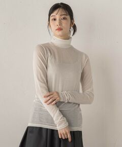 Droite lautreamont / ドロワットロートレアモン カットソー | カシミヤシルクシアーラメカットソー≪手洗い可能≫