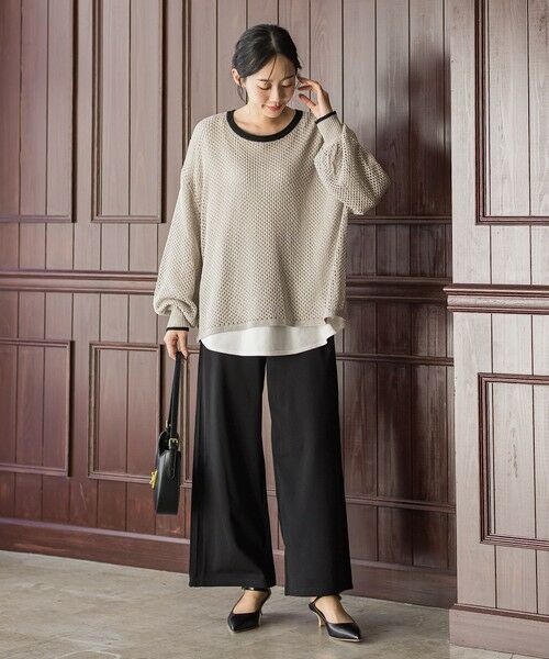 Droite lautreamont / ドロワットロートレアモン その他パンツ | 【WEB限定】カットジョーゼット裏起毛パンツ≪手洗い可能≫ | 詳細2