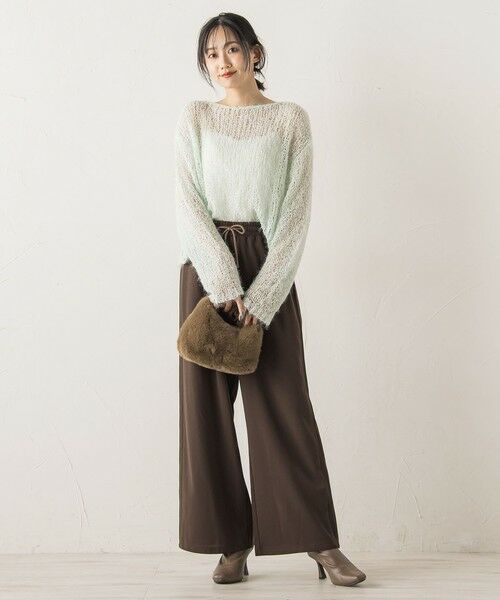 Droite lautreamont / ドロワットロートレアモン その他パンツ | 【WEB限定】カットジョーゼット裏起毛パンツ≪手洗い可能≫ | 詳細7