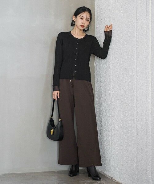 Droite lautreamont / ドロワットロートレアモン その他パンツ | 【WEB限定】カットジョーゼット裏起毛パンツ≪手洗い可能≫ | 詳細13