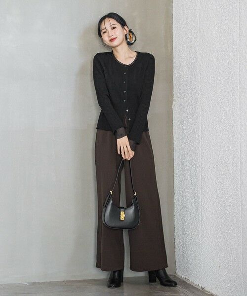 Droite lautreamont / ドロワットロートレアモン その他パンツ | 【WEB限定】カットジョーゼット裏起毛パンツ≪手洗い可能≫ | 詳細14