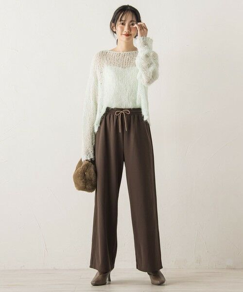 Droite lautreamont / ドロワットロートレアモン その他パンツ | 【WEB限定】カットジョーゼット裏起毛パンツ≪手洗い可能≫ | 詳細8