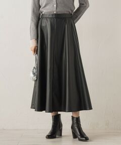 Droite lautreamont / ドロワットロートレアモン ミニ・ひざ丈スカート | レザーライクスカート≪洗濯機で洗える≫