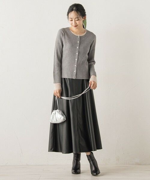 Droite lautreamont / ドロワットロートレアモン ミニ・ひざ丈スカート | レザーライクスカート≪洗濯機で洗える≫ | 詳細1