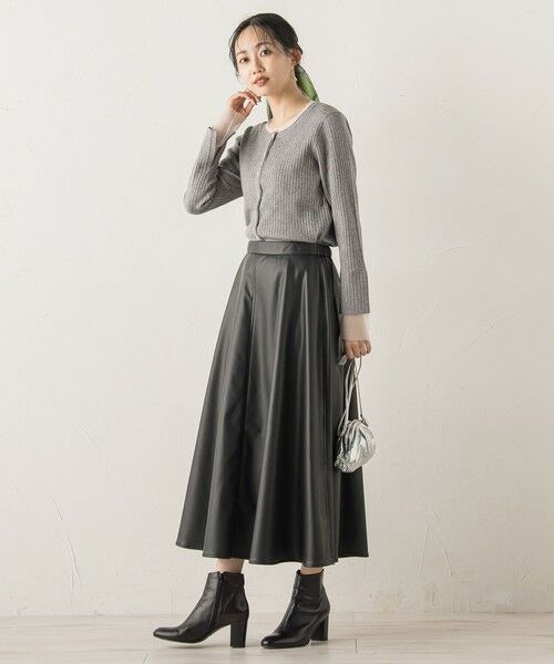 Droite lautreamont / ドロワットロートレアモン ミニ・ひざ丈スカート | レザーライクスカート≪洗濯機で洗える≫ | 詳細10