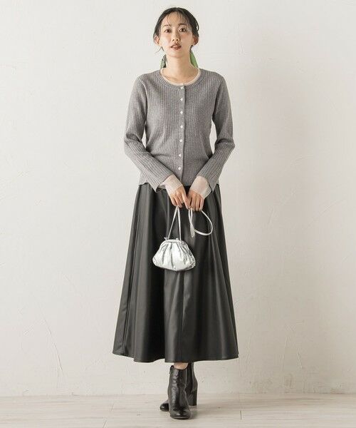 Droite lautreamont / ドロワットロートレアモン ミニ・ひざ丈スカート | レザーライクスカート≪洗濯機で洗える≫ | 詳細2