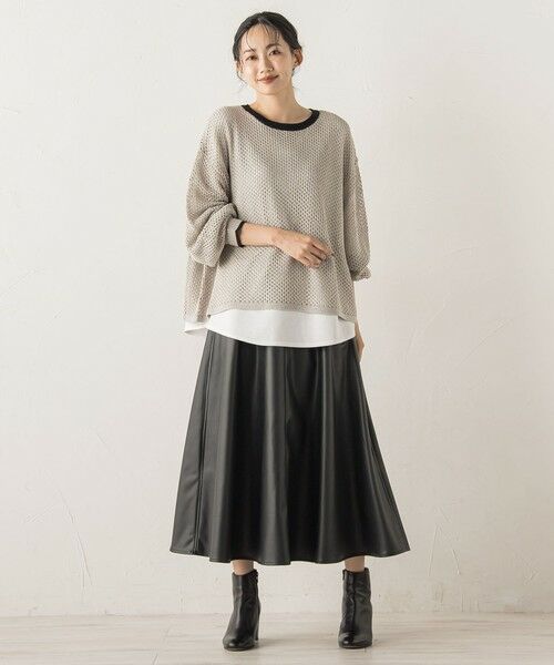 Droite lautreamont / ドロワットロートレアモン ミニ・ひざ丈スカート | レザーライクスカート≪洗濯機で洗える≫ | 詳細11