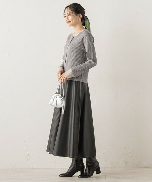 Droite lautreamont / ドロワットロートレアモン ミニ・ひざ丈スカート | レザーライクスカート≪洗濯機で洗える≫ | 詳細3