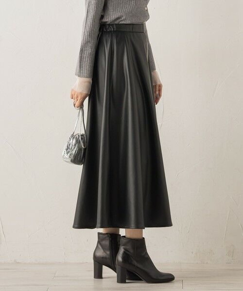 Droite lautreamont / ドロワットロートレアモン ミニ・ひざ丈スカート | レザーライクスカート≪洗濯機で洗える≫ | 詳細8