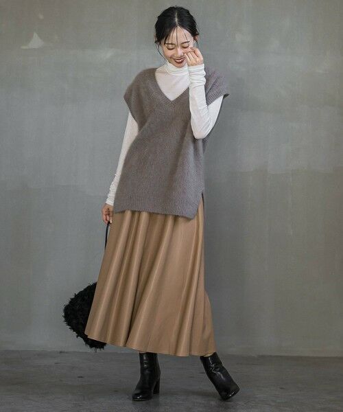 Droite lautreamont / ドロワットロートレアモン ミニ・ひざ丈スカート | レザーライクスカート≪洗濯機で洗える≫ | 詳細30