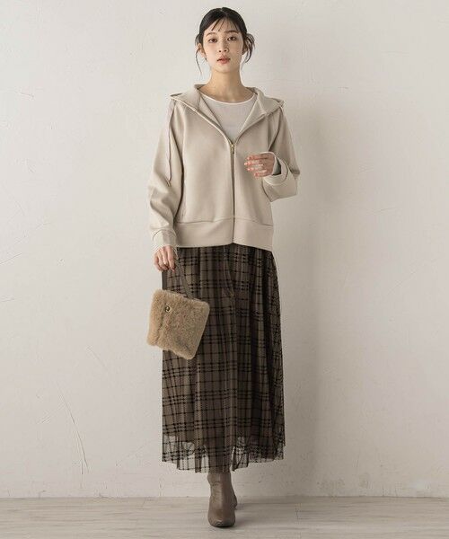 Droite lautreamont / ドロワットロートレアモン ミニ・ひざ丈スカート | フロッキーチェックスカート≪手洗い可能≫ | 詳細22