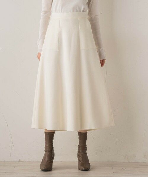 Droite lautreamont / ドロワットロートレアモン ミニ・ひざ丈スカート | 【WEB限定】ライトジャージメルトンスカート≪手洗い可能≫ | 詳細4