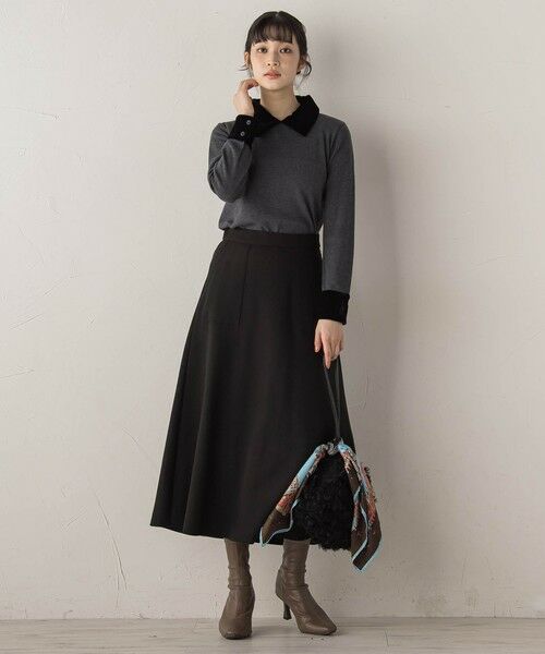 Droite lautreamont / ドロワットロートレアモン ミニ・ひざ丈スカート | 【WEB限定】ライトジャージメルトンスカート≪手洗い可能≫ | 詳細10