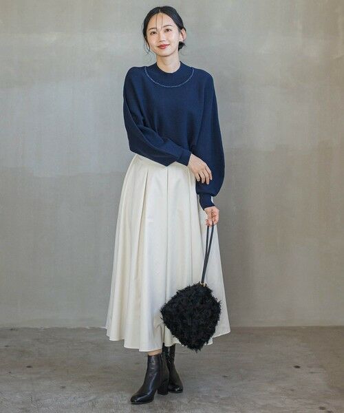 Droite lautreamont / ドロワットロートレアモン ミニ・ひざ丈スカート | タフタタックスカート≪洗濯機で洗える≫ | 詳細1