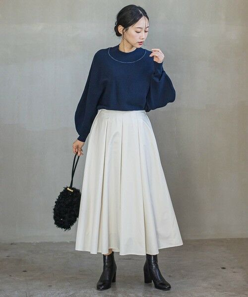 Droite lautreamont / ドロワットロートレアモン ミニ・ひざ丈スカート | タフタタックスカート≪洗濯機で洗える≫ | 詳細2