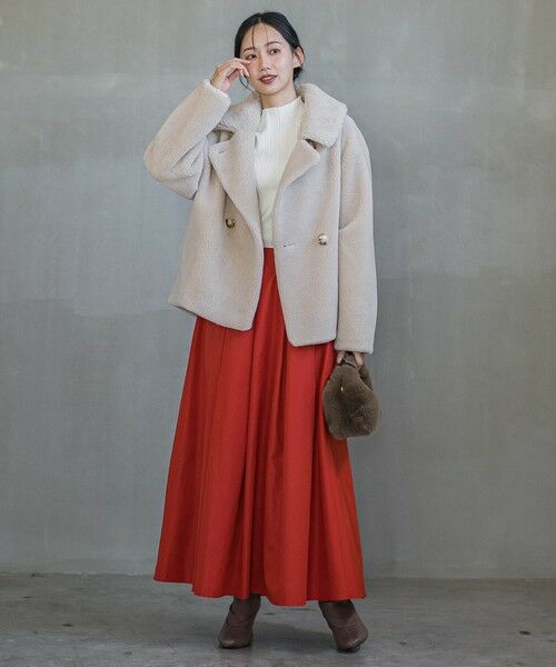 Droite lautreamont / ドロワットロートレアモン ミニ・ひざ丈スカート | タフタタックスカート≪洗濯機で洗える≫ | 詳細28