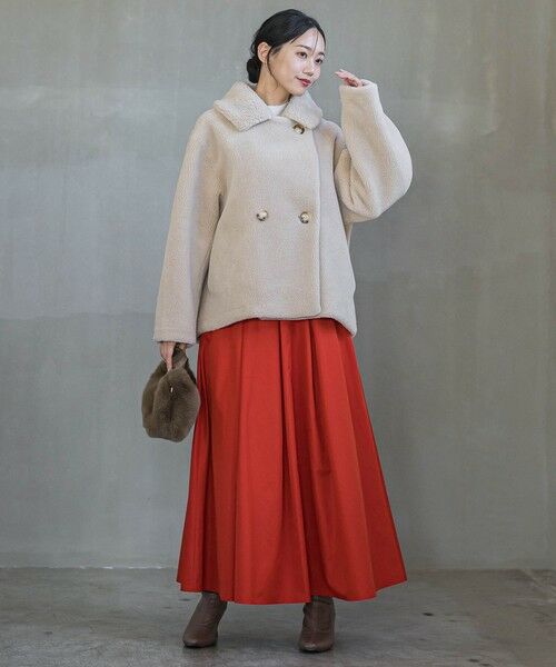 Droite lautreamont / ドロワットロートレアモン ミニ・ひざ丈スカート | タフタタックスカート≪洗濯機で洗える≫ | 詳細30