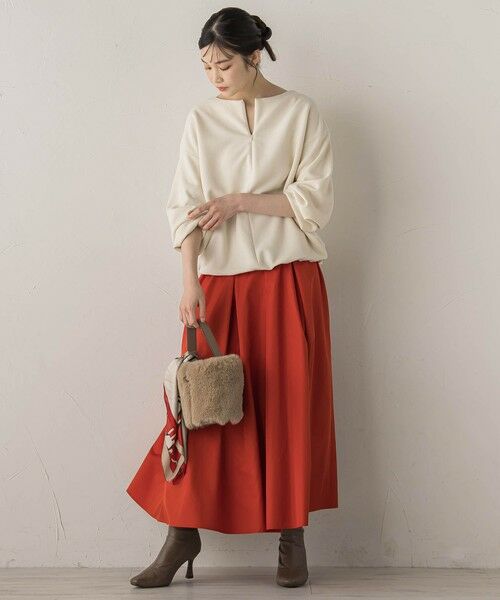 Droite lautreamont / ドロワットロートレアモン ミニ・ひざ丈スカート | タフタタックスカート≪洗濯機で洗える≫ | 詳細25