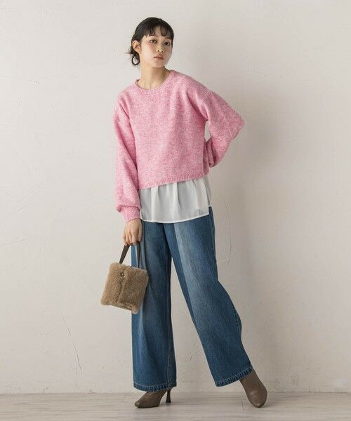 Droite lautreamont / ドロワットロートレアモン ニット・セーター | 【WEB限定】メランジライク天竺ニット≪手洗い可能≫ | 詳細4
