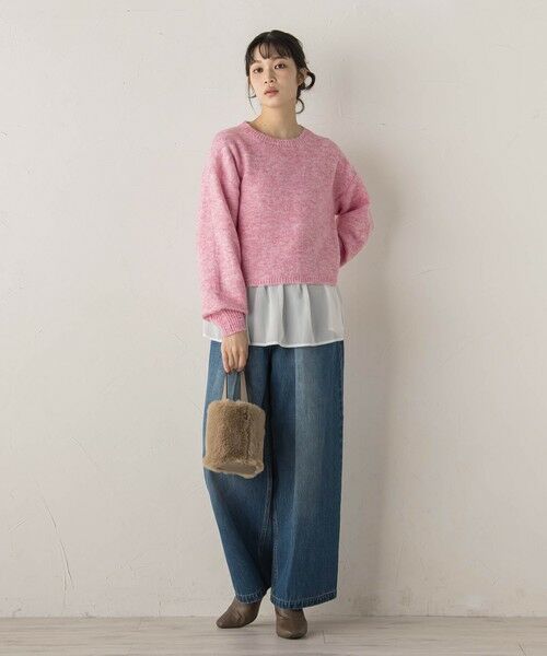 Droite lautreamont / ドロワットロートレアモン ニット・セーター | 【WEB限定】メランジライク天竺ニット≪手洗い可能≫ | 詳細5