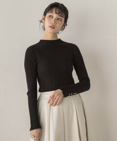 Droite lautreamont / ドロワットロートレアモン ニット・セーター | 袖ボタンランダムリブニット≪手洗い可能≫