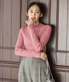 Droite lautreamont / ドロワットロートレアモン ニット・セーター | 袖ボタンランダムリブニット≪手洗い可能≫