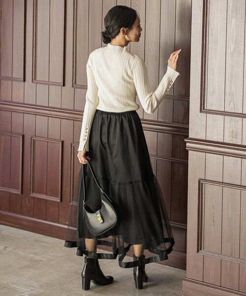 Droite lautreamont / ドロワットロートレアモン ニット・セーター | 袖ボタンランダムリブニット≪手洗い可能≫ | 詳細2