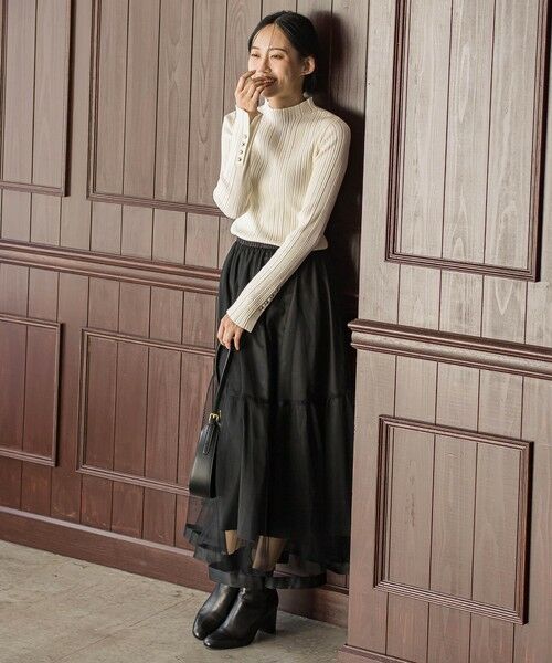 Droite lautreamont / ドロワットロートレアモン ニット・セーター | 袖ボタンランダムリブニット≪手洗い可能≫ | 詳細4