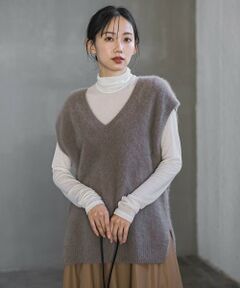 Droite lautreamont / ドロワットロートレアモン ダウンジャケット・ベスト | FOX/CASHMEREベスト≪手洗い可能≫