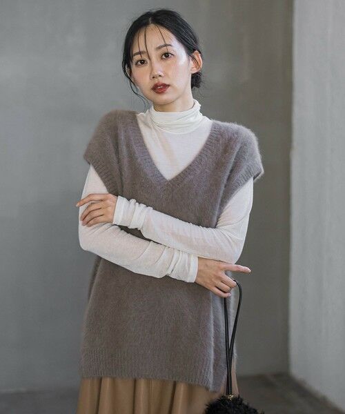 Droite lautreamont / ドロワットロートレアモン ダウンジャケット・ベスト | FOX/CASHMEREベスト≪手洗い可能≫ | 詳細14