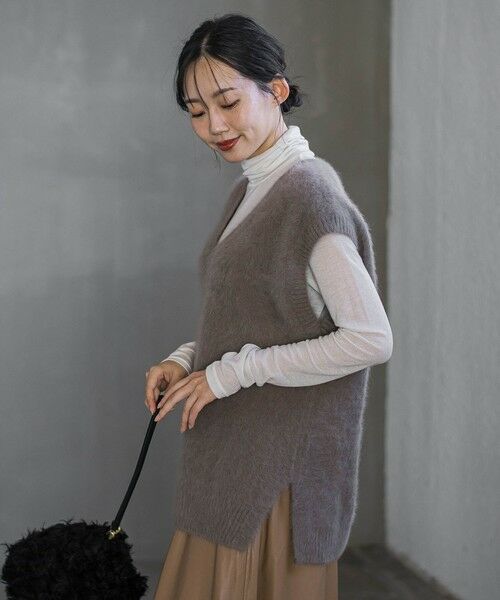 Droite lautreamont / ドロワットロートレアモン ダウンジャケット・ベスト | FOX/CASHMEREベスト≪手洗い可能≫ | 詳細15