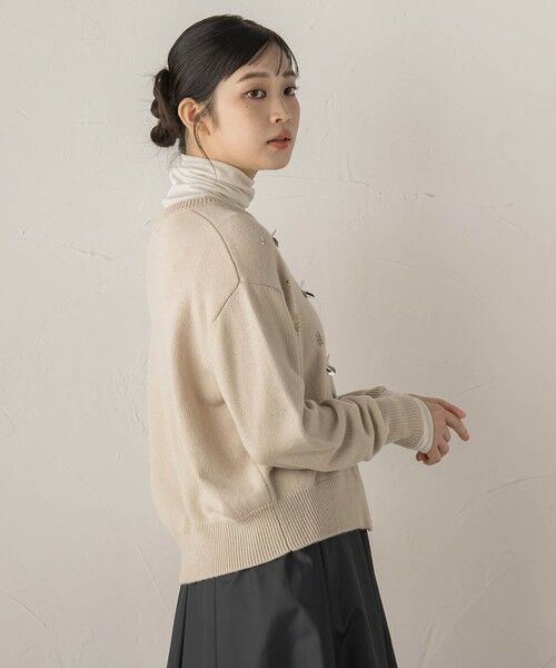 Droite lautreamont / ドロワットロートレアモン カーディガン・ボレロ | ビジュー刺繍カーディガン≪手洗い可能≫ | 詳細7