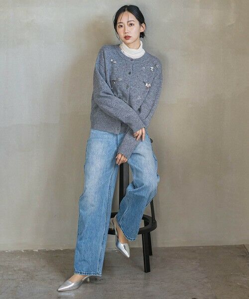 Droite lautreamont / ドロワットロートレアモン カーディガン・ボレロ | ビジュー刺繍カーディガン≪手洗い可能≫ | 詳細16