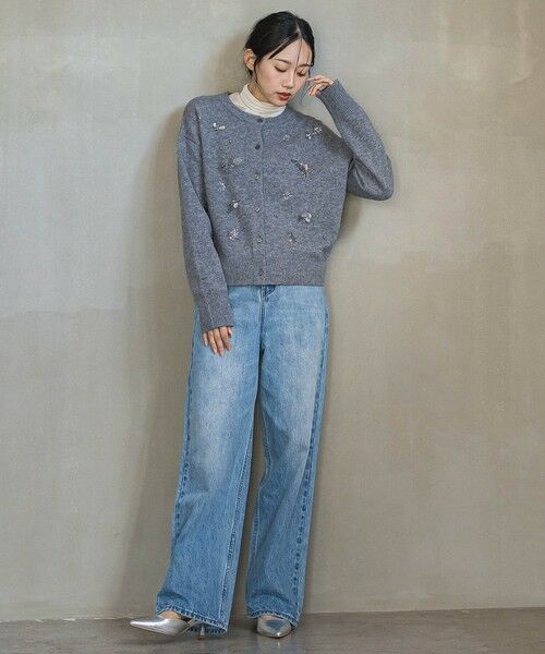 Droite lautreamont / ドロワットロートレアモン カーディガン・ボレロ | ビジュー刺繍カーディガン≪手洗い可能≫ | 詳細19