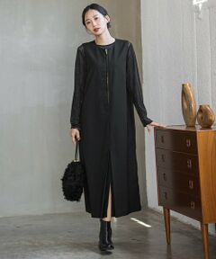 Droite lautreamont / ドロワットロートレアモン ロング・マキシ丈ワンピース | 裏起毛サキソニーワンピース≪手洗い可能≫