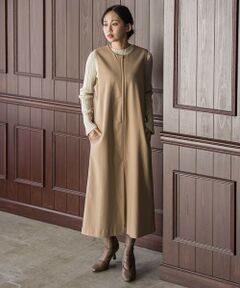 Droite lautreamont / ドロワットロートレアモン ロング・マキシ丈ワンピース | 裏起毛サキソニーワンピース≪手洗い可能≫