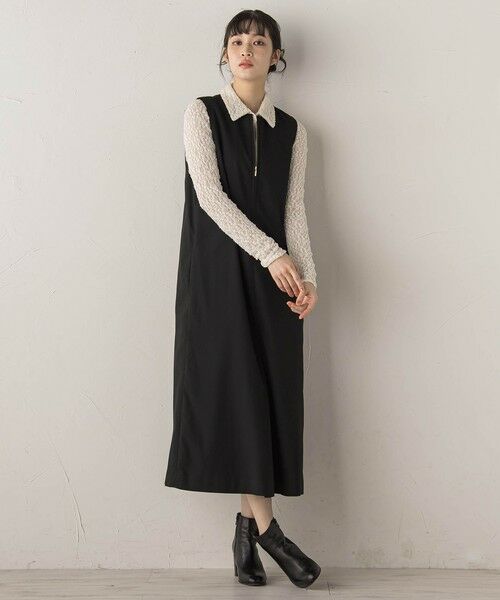 Droite lautreamont / ドロワットロートレアモン ロング・マキシ丈ワンピース | 裏起毛サキソニーワンピース≪手洗い可能≫ | 詳細5